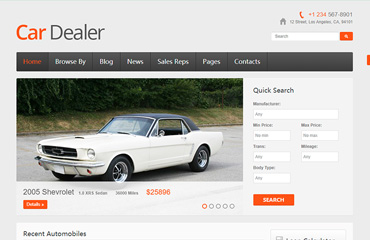 免费汽车销售商网站html静态模板