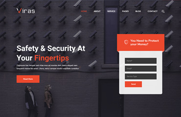 摄像头生产安全服务企业网站HTML静态模板