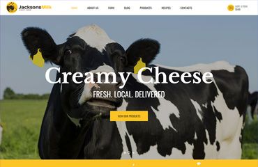 H5自适应牛奶牧场企业网站html静态模板
