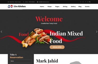 livekitchen西餐烤肉餐厅网站html静态模板