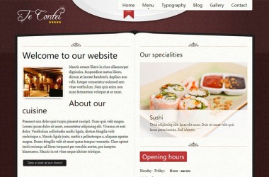 免费个性西式美食餐厅企业网站html静态模板