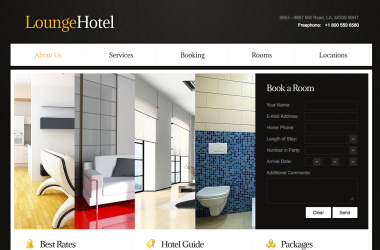免费快捷酒店网站html模板