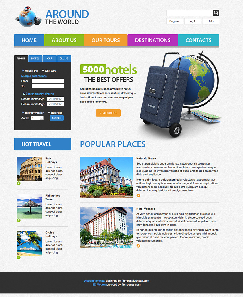 免费旅游企业网站html模板