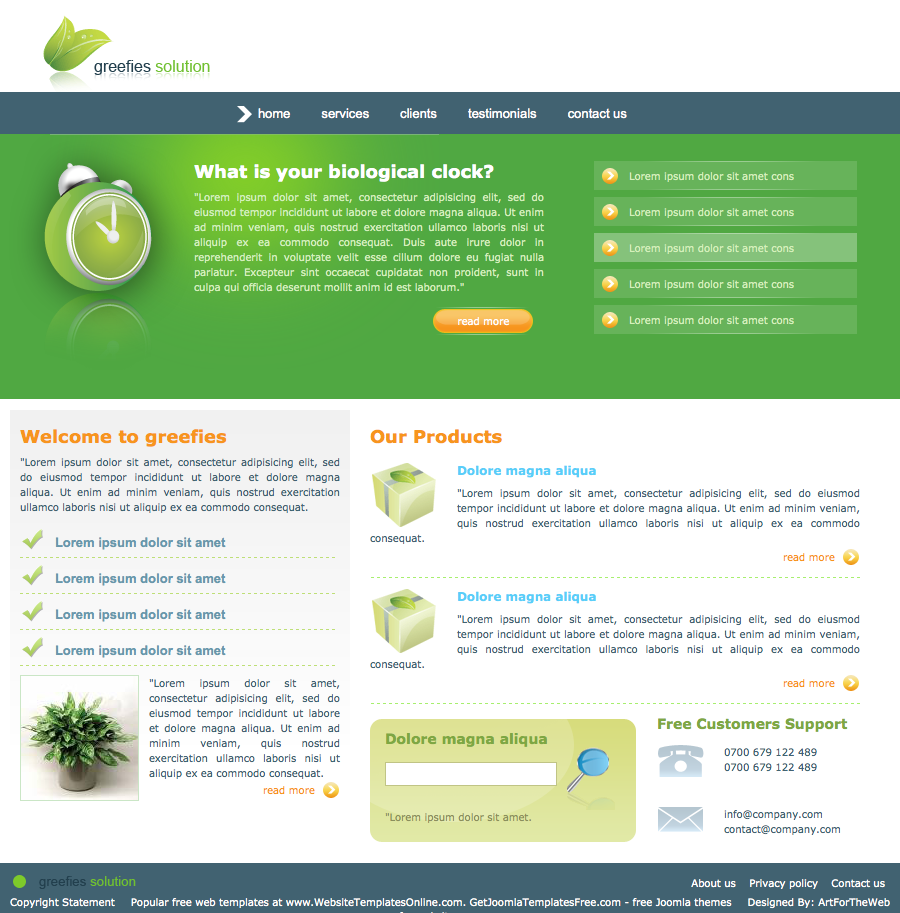 免费环保企业网站html静态模板