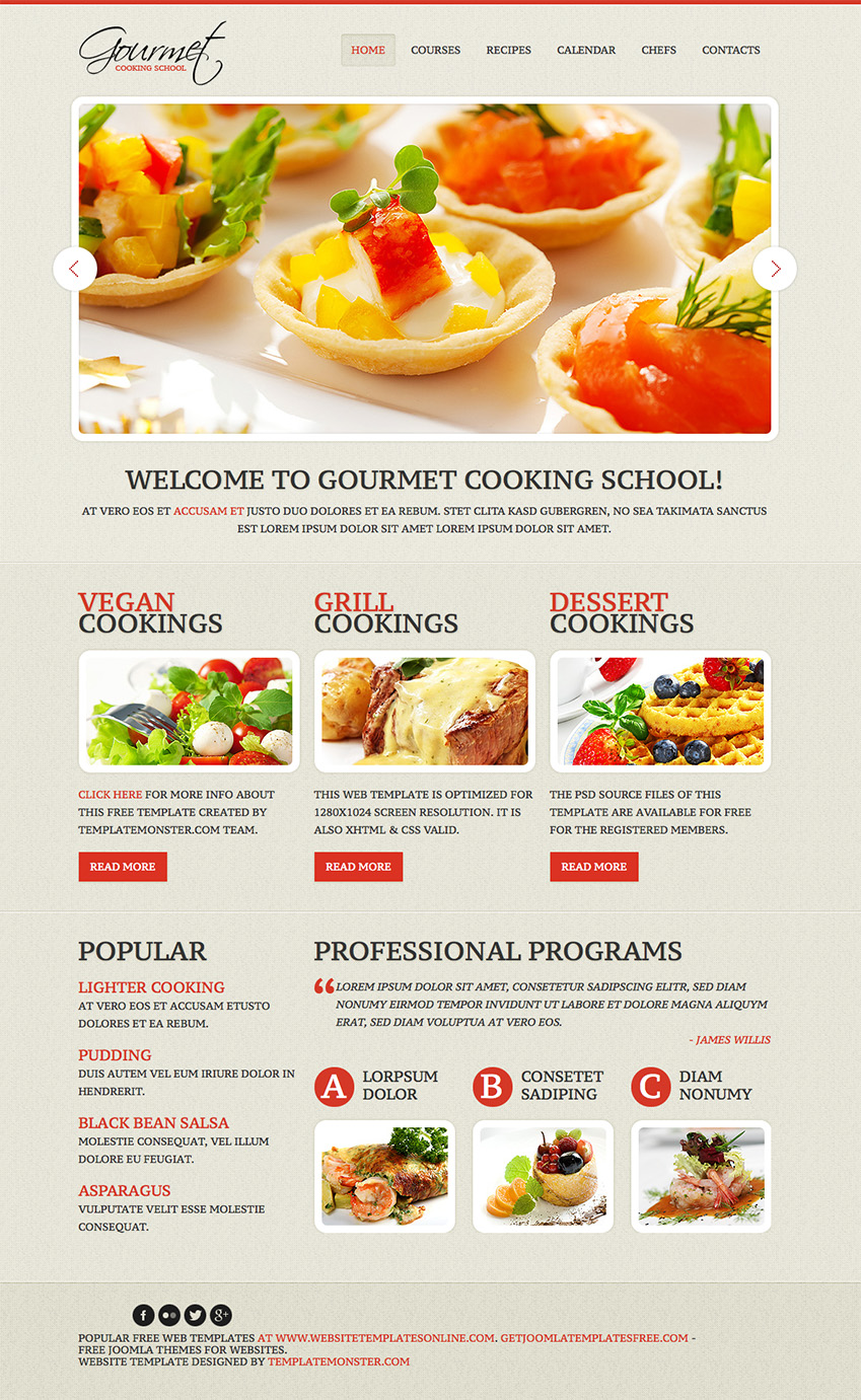 免费西餐厅餐饮企业网站html静态模板