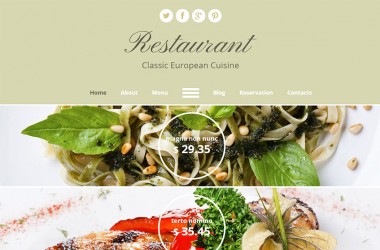 免费餐饮美食餐厅网站html模板