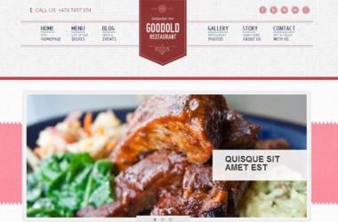 免费餐厅餐饮企业网站html模板