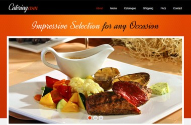 橙色大气西餐美食美味点心企业网站html模板
