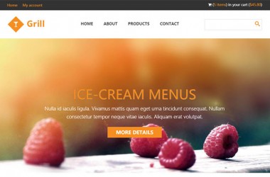 免费橙色风格餐厅餐饮企业网站html模板