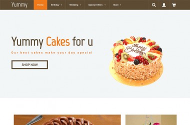 蛋糕食品网上店铺O2O在线商城bootstrap模板