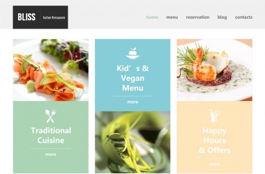 简洁大气西式餐厅美食网页网站html5模板