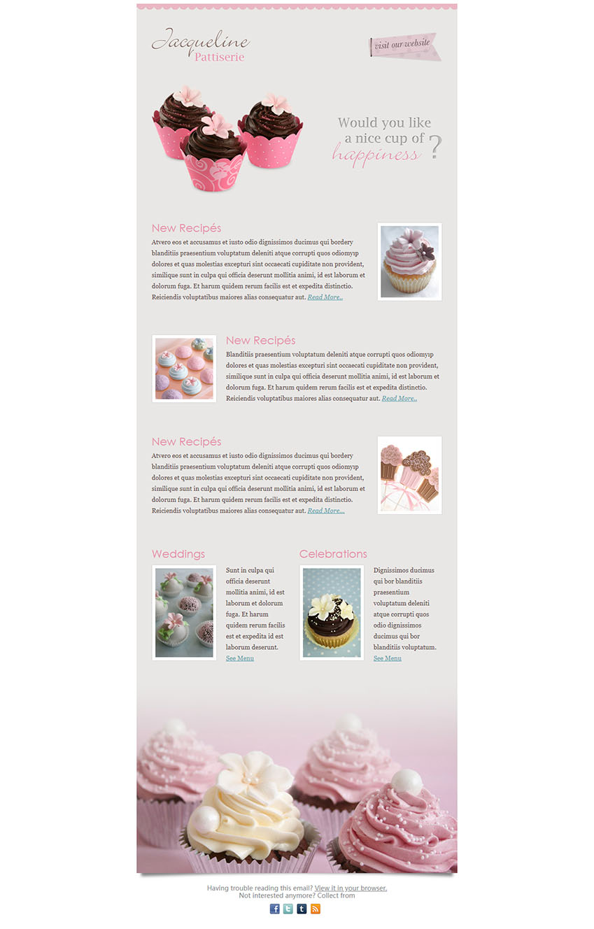 免费红色甜心巧克力单页html美食模板