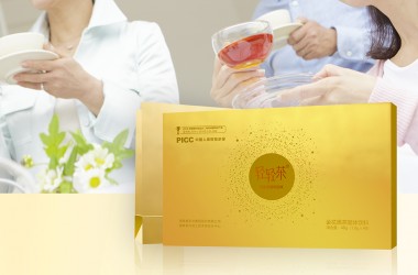 健康产品轻轻茶宣传易拉宝X展架PSD源码