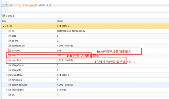 MongoDB中固定集合capped